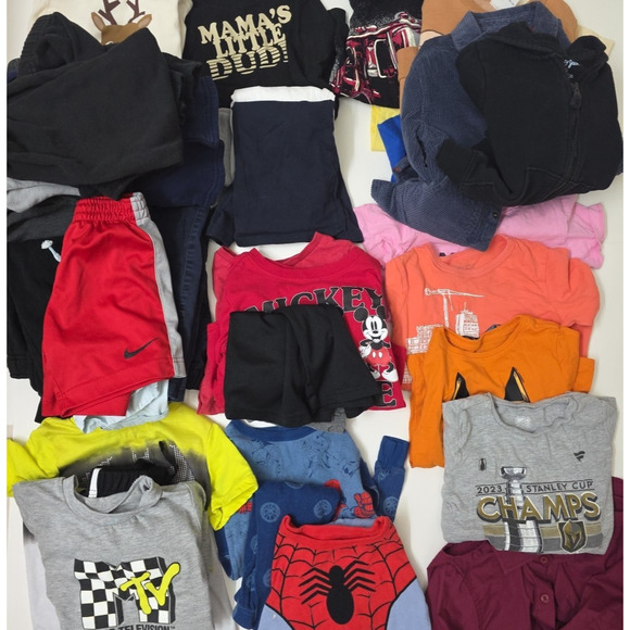 3T 4T Toddler Boys Clothes Lot 38 Piece Pants Shirts Pajamas Hoodies Shorts